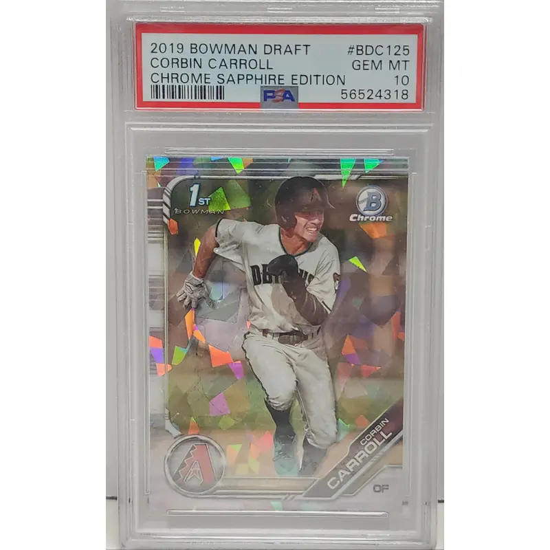 Corbin Carroll 2019 Bowman Chrome Sapphire PSA 10 Gem Mint