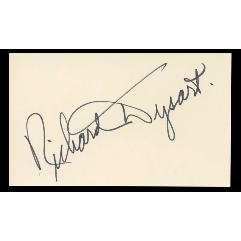 Richard Dysart L.A. Law Authentic Signed 3x5 Index Card Autographed BAS #BT01242