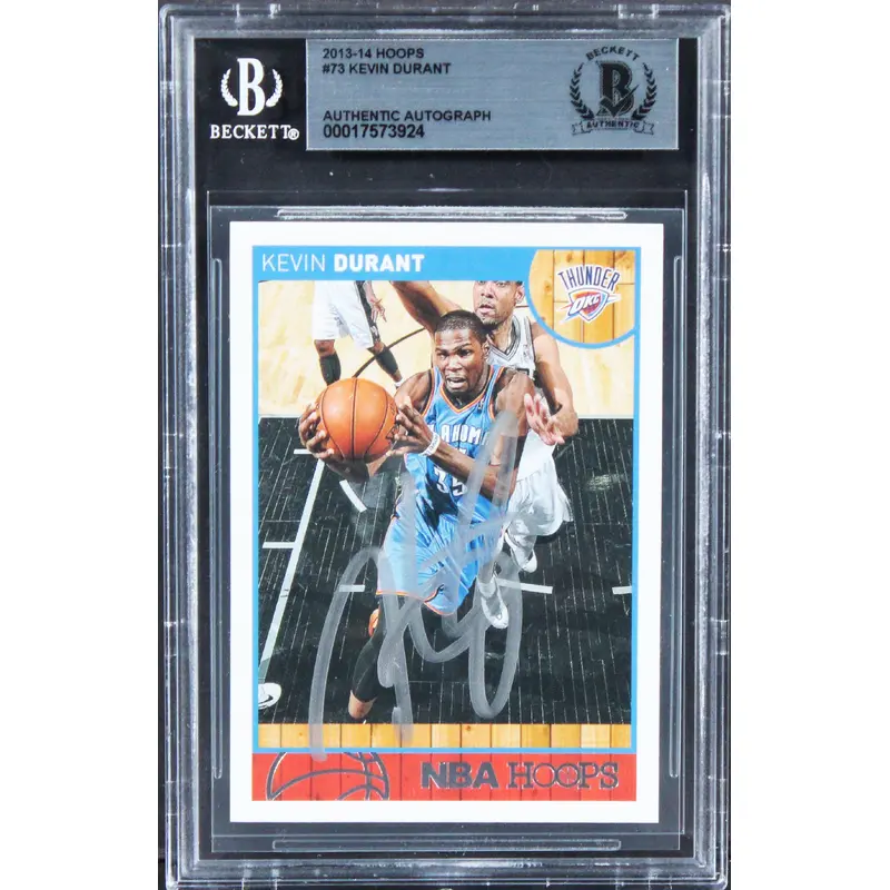 Thunder Kevin Durant Authentic Signed 2013 Hoops #73 Card BAS Slabbed
