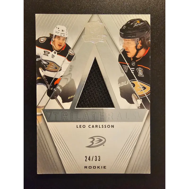 2023-24 Upper Deck The Cup - Trilaterals - Leo Carlsson #TL-LC /33 RC