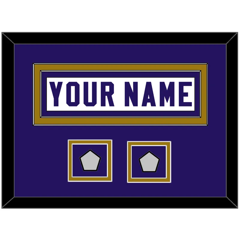 Baltimore Nameplate & Super Bowl XXXV & XLVII Jersey Patches - Road White - Double Mat 3