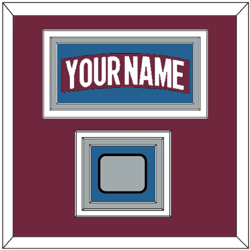Colorado Nameplate & 2022 Stanley Cup Finals Patch - Home Burgundy - Triple Mat 2