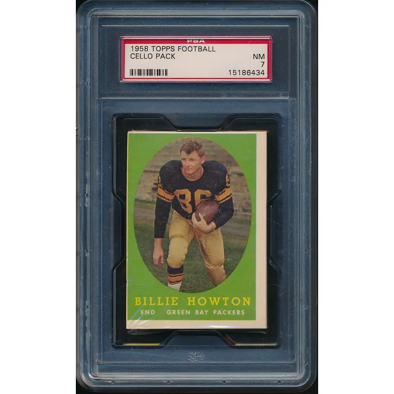 1958 Topps Football Unopened Cello Pack PSA 7