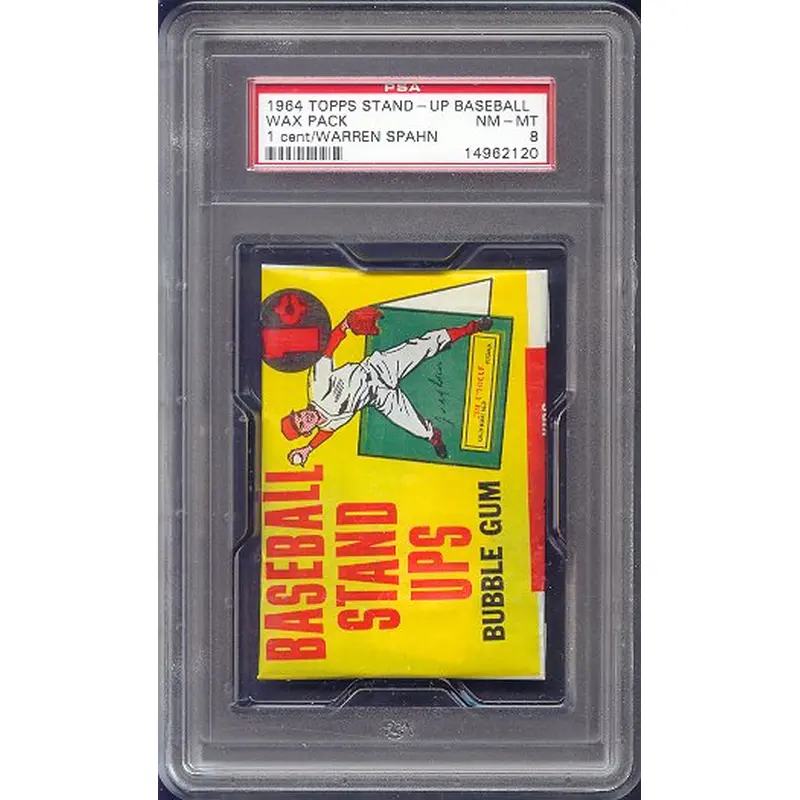 1964 Topps Baseball Stand Up Unopened 1 Cent Wax Pack PSA