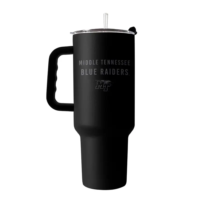 MTSU 40oz Black Tonal Powder Coat Tumbler