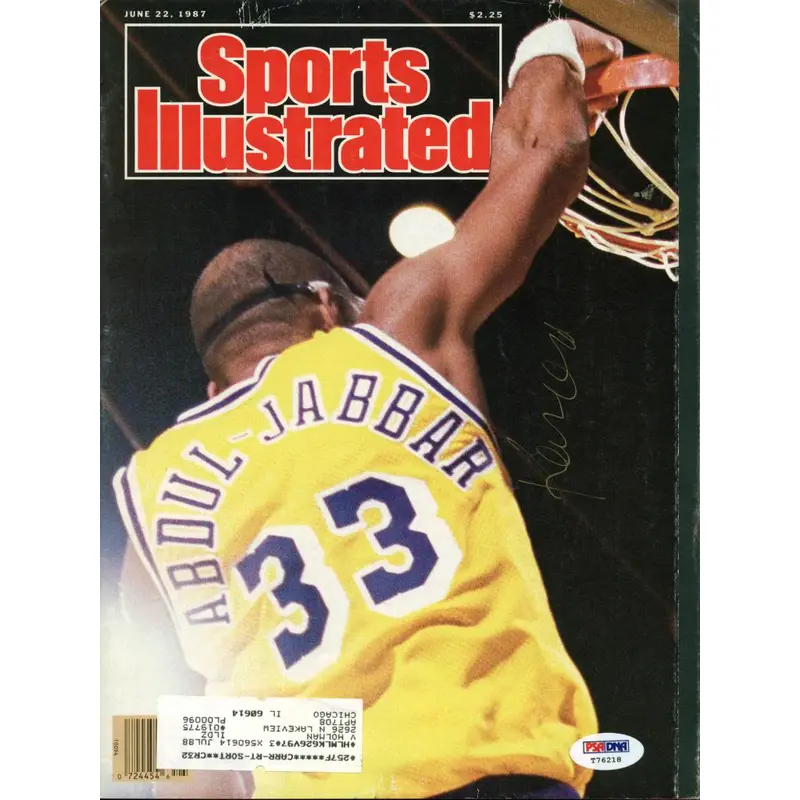 Lakers Kareem Abdul-Jabbar Authentic Signed Sports Illustrated PSA/DNA #T76218