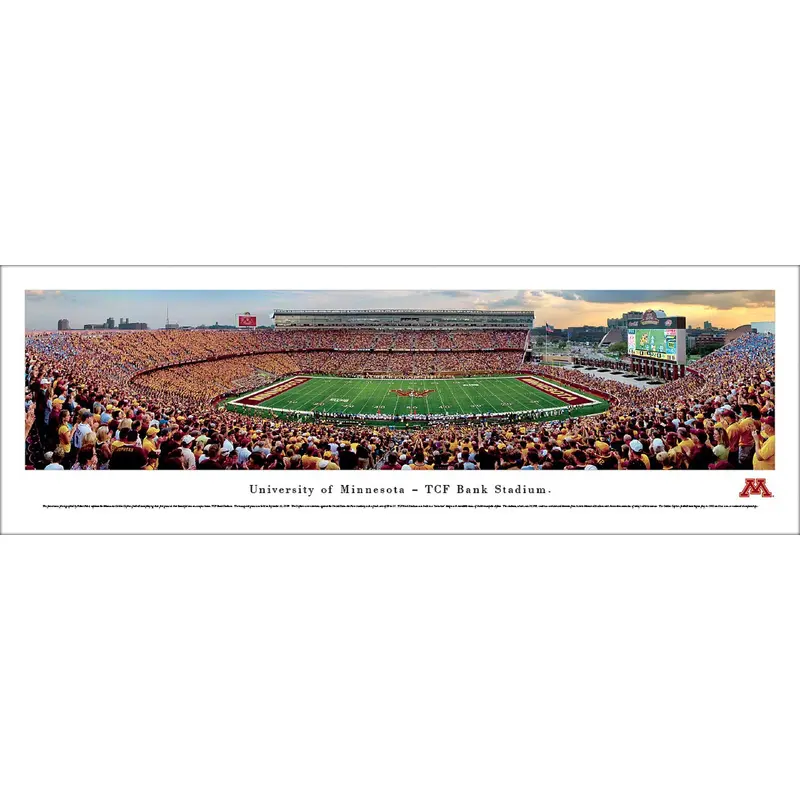 Minnesota Golden Gophers Football TCF Bank Stadium Gameday Panoramic Poster - Blakeway