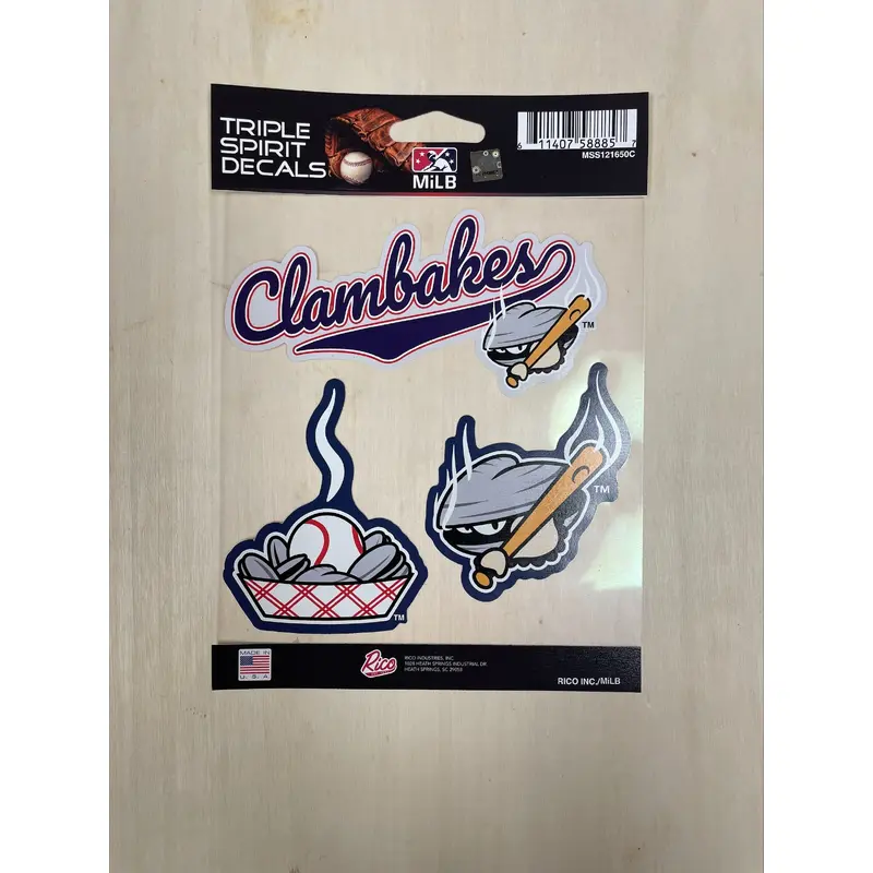 Rico Triple Spirit Clambakes Decal Set