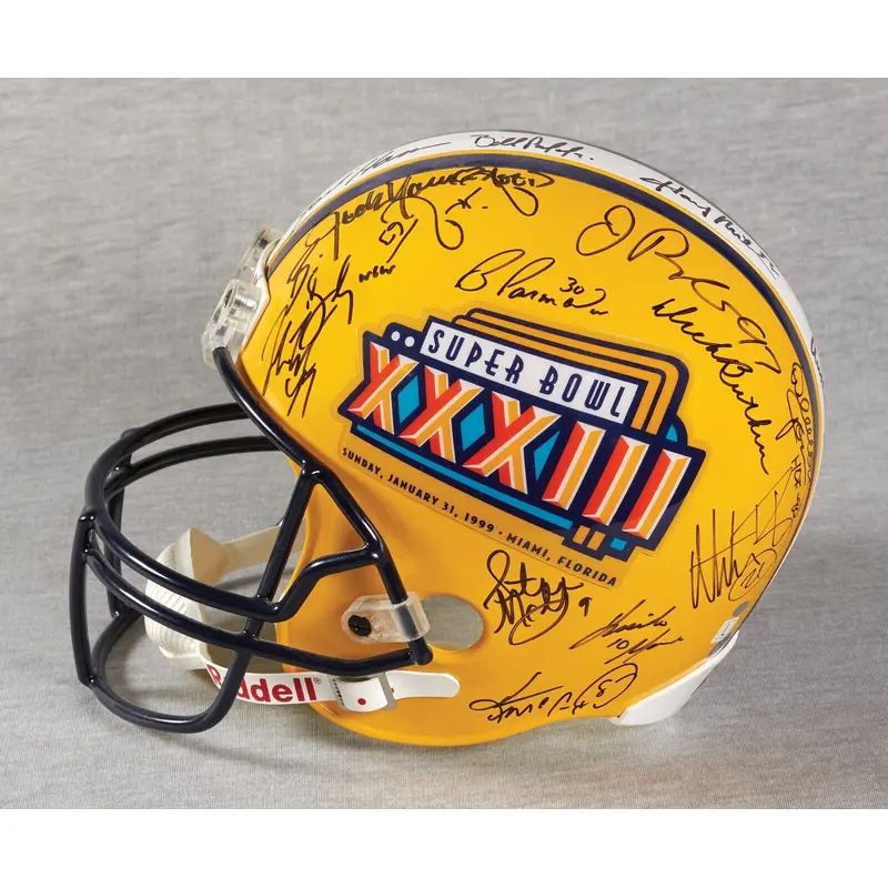1997 Super Bowl NFL Legends Multi Signed Helmet Peyton Manning Steve McNair BAS