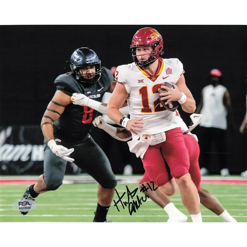 Hunter Dekkers signed 8x10 photo PSA/DNA Autographed Iowa State Football