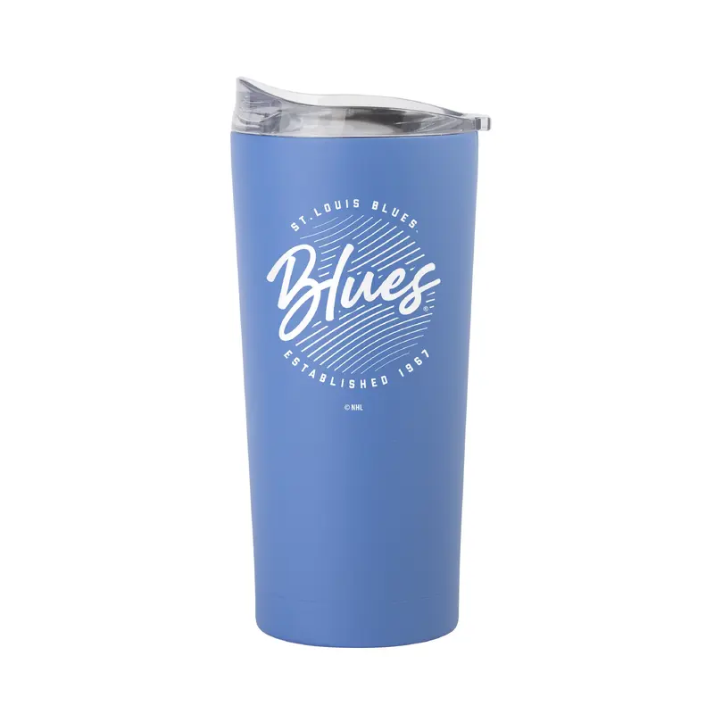 St. Louis Blues 20oz Retro Script Arctic Powder Coat Tumbler