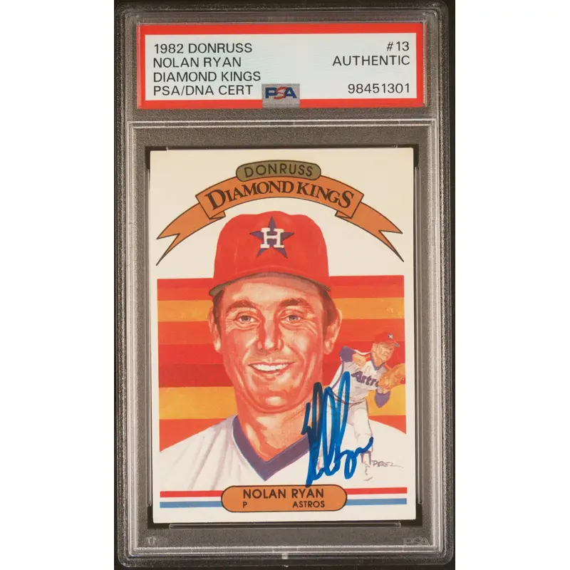 Nolan Ryan 1982 Donruss #13 Autograph PSA Auth