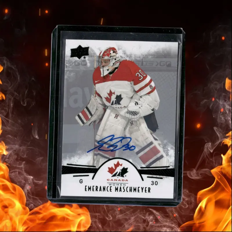 2016-17 Upper Deck Team Canada Women Emerance Maschmeyer Black (A) Auto #17