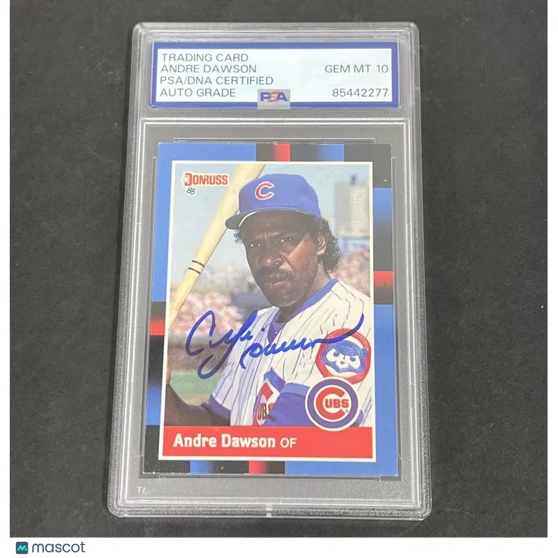 1988 Donruss #269 Andre Dawson signed card PSA Auto 10 Cubs
