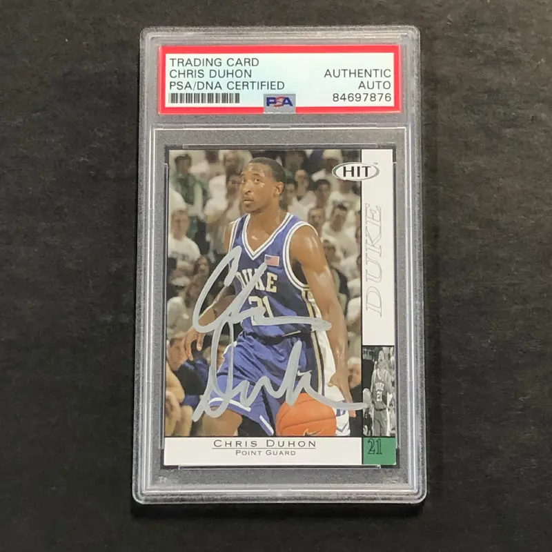 2004 SAGE Hit #21 Chris Duhon Signed Card AUTO PSA Slabbed