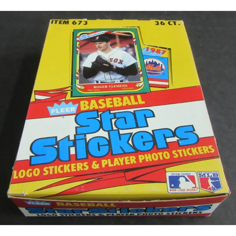 1987 Fleer Baseball Star Stickers Unopened Box