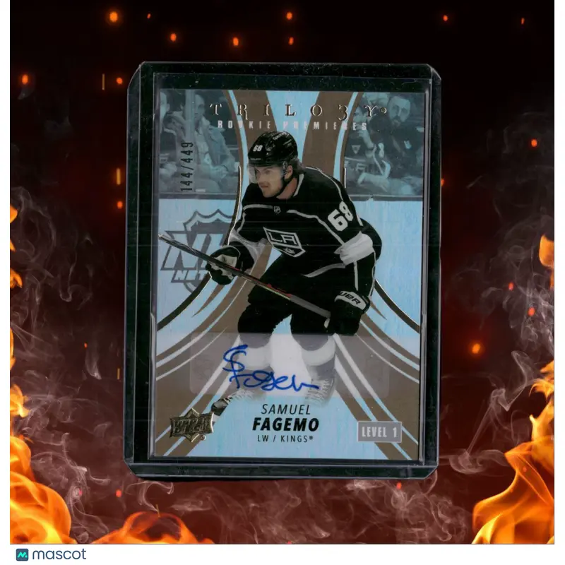 2022-23 Upper Deck Trilogy Samuel Fagemo Level 1 Rookie Auto 144/449 #125