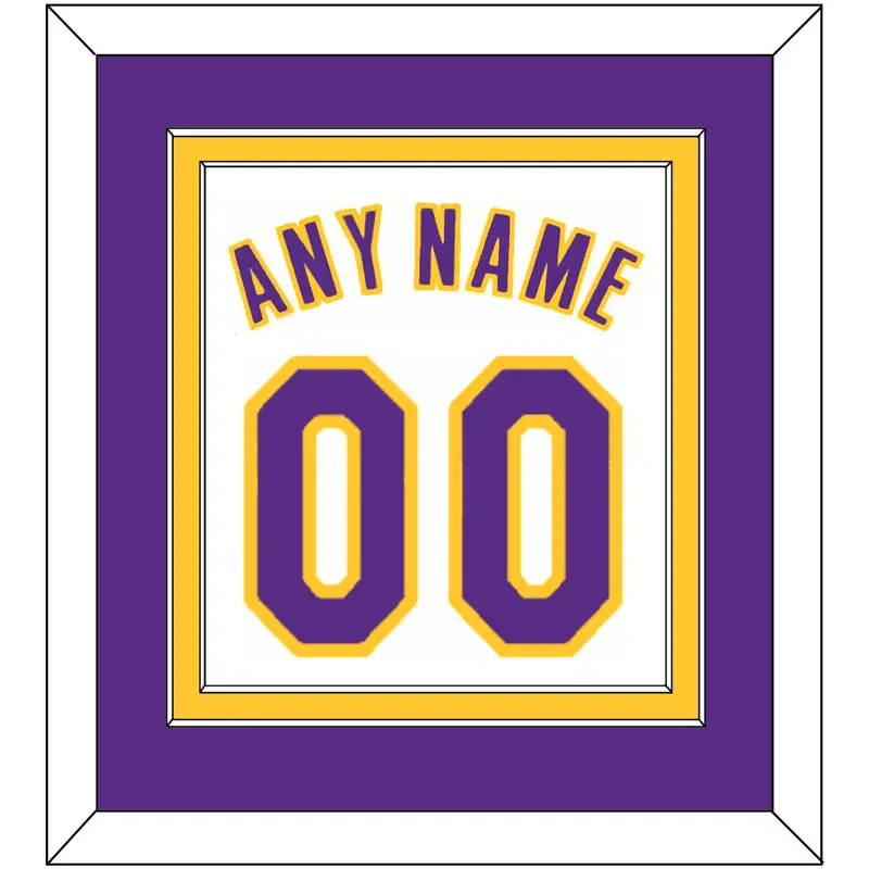 Los Angeles Name & Number - Home White (2002-2018) - Double Mat 3