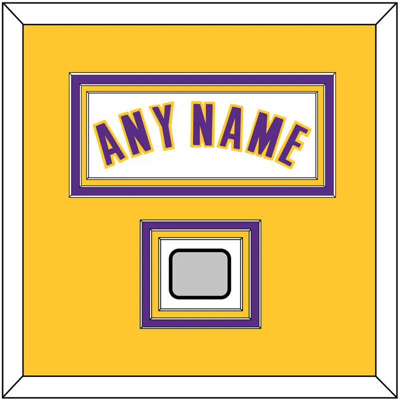 Los Angeles Name & Trophy Patch - Alternate White (2002-2018) - Triple Mat 3