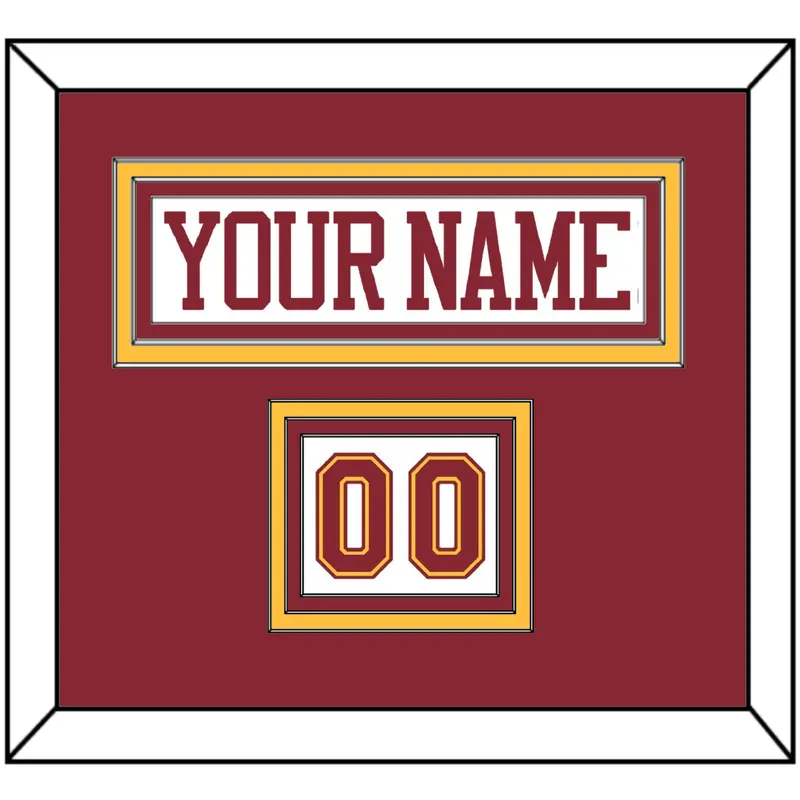 Minnesota Nameplate & Number (Shoulder) - Home White - Triple Mat 2