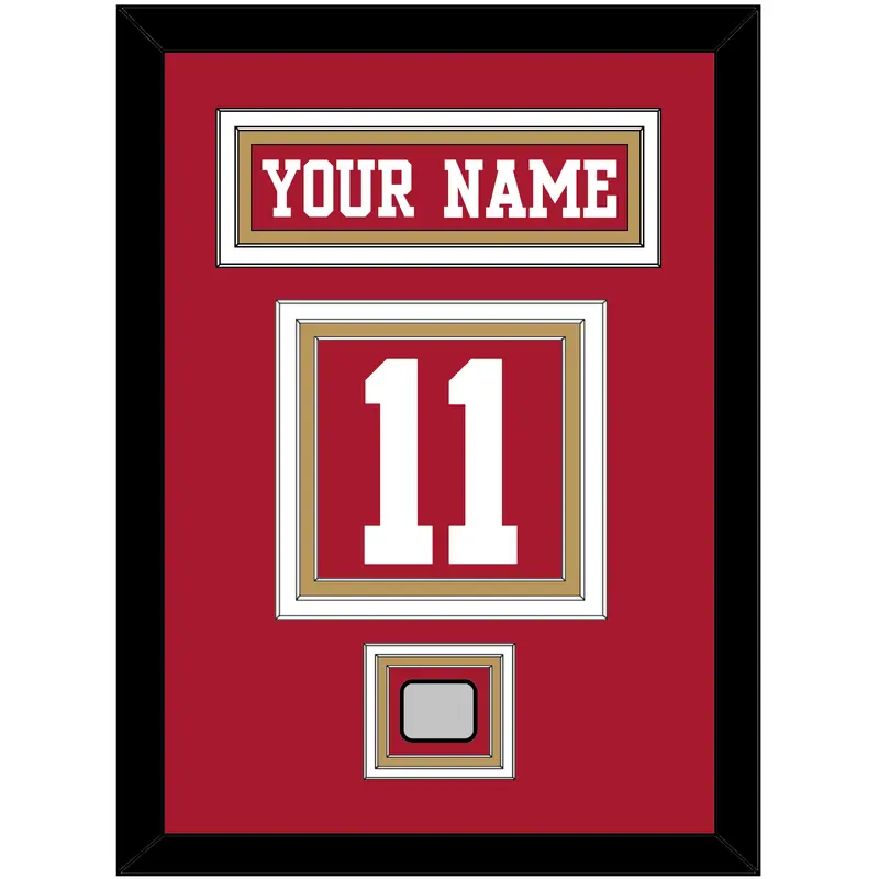 San Francisco Nameplate & Number (Back) With Super Bowl Patch - Home Red - Triple Mat 4