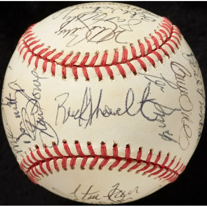 1993 New York Yankees Team Signed Baseball Don Mattingly With JSA COA
