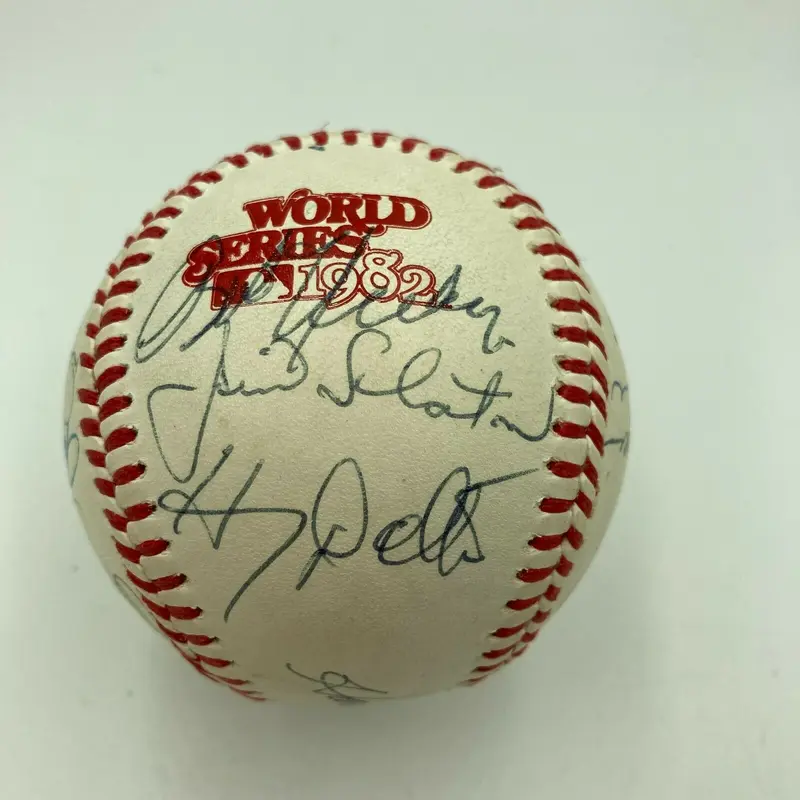 1982 Milwaukee Brewers AL Champs Team Signed World Series Baseball With JSA COA