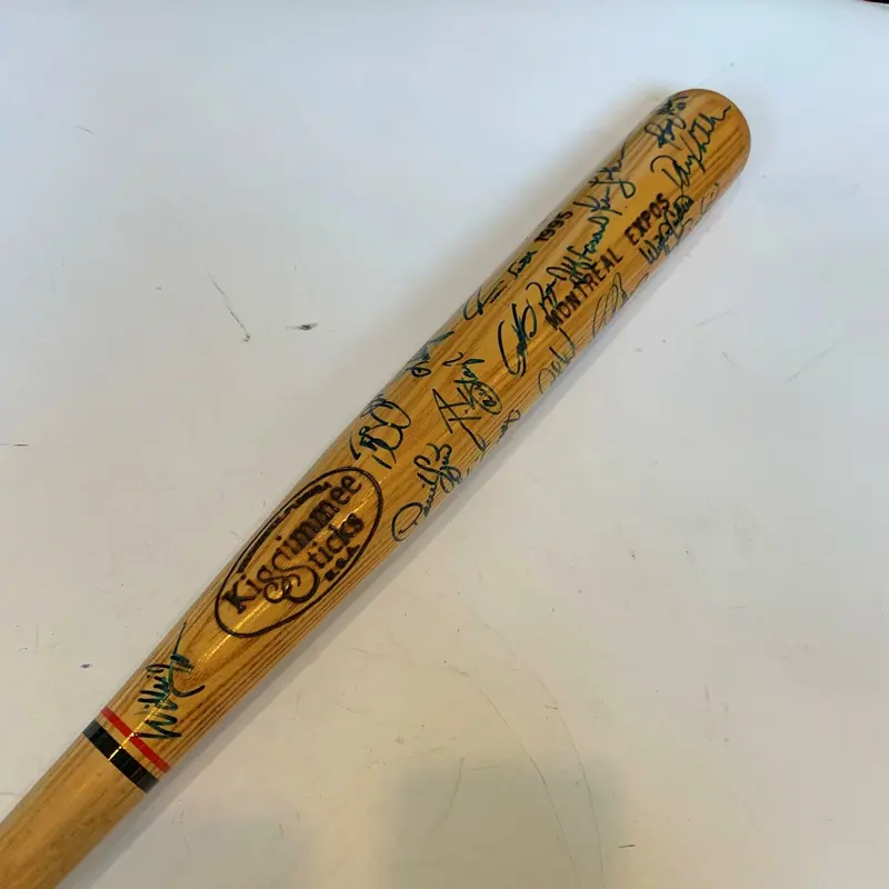 1995 Montreal Expos Team Signed Autographed Baseball Bat 27 Signatures