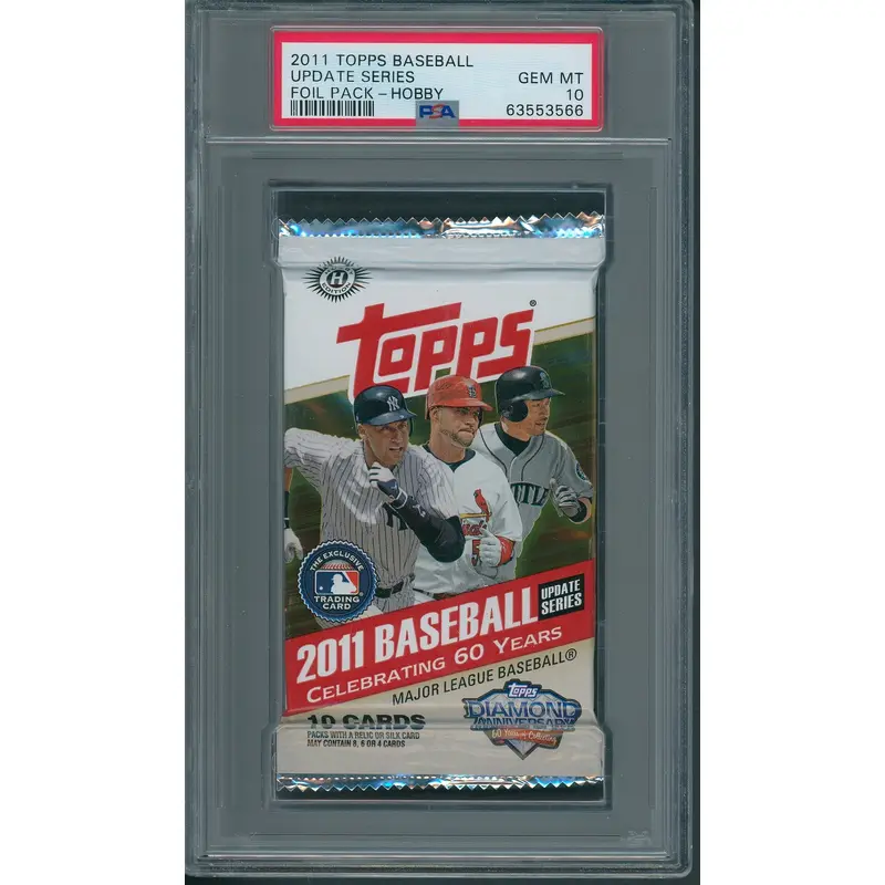 2011 Topps Baseball Update Series Unopened Pack (Hobby) PSA 10