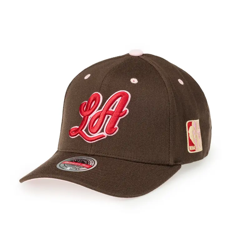 Mitchell & Ness - Classic Red Snapback - Los Angeles Lakers - Brown/Pink UV