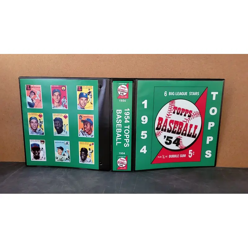 1954 Topps Baseball Cards Custom Made Album Binder 3 Sizes - 3454