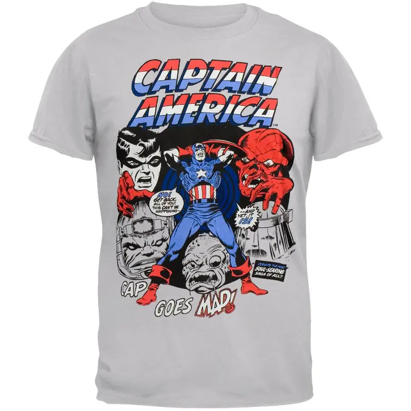 Captain America - Cap Goes Mad Soft T-Shirt