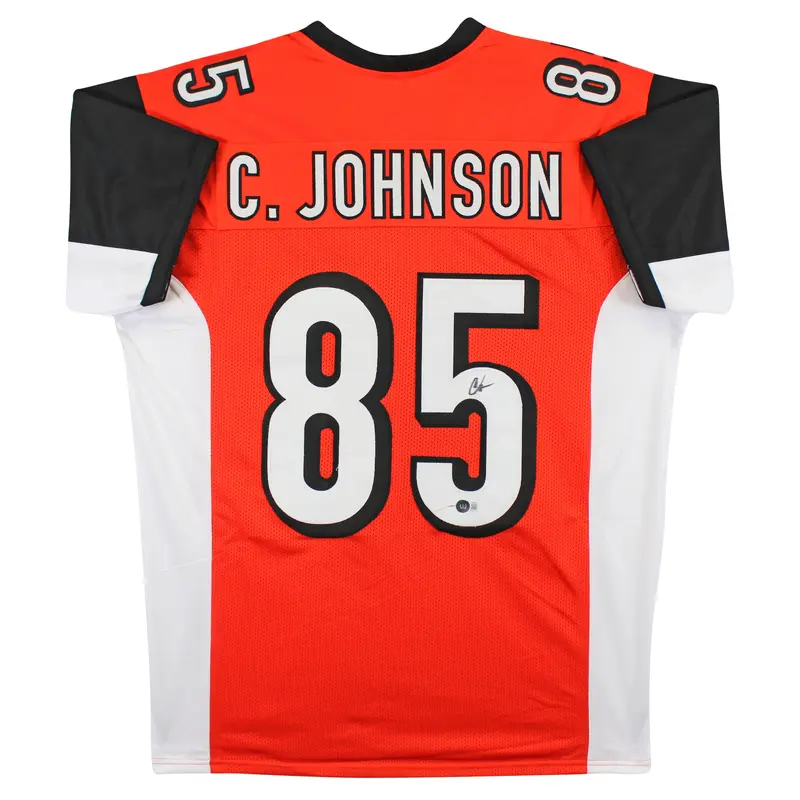 Chad Johnson Authentic Signed Orange Pro Style Jersey BAS Witnessed 2