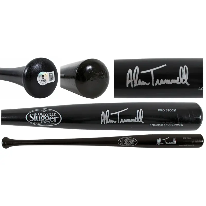 Tigers Alan Trammell Signed Black Rawlings Big Stick Baseball Bat BAS Witnessed