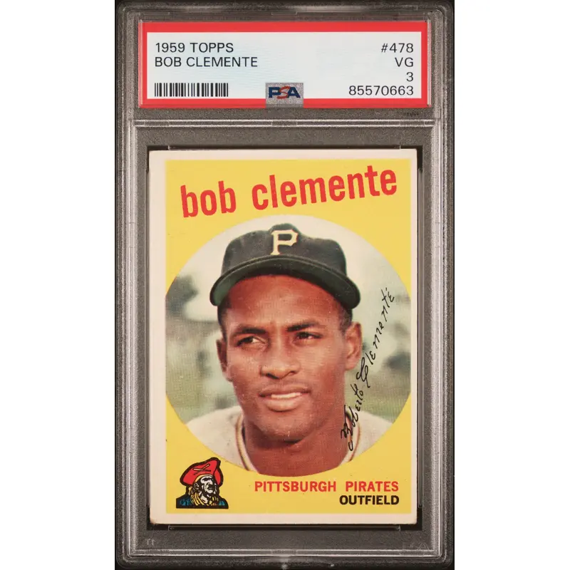 Bob Clemente 1959 Topps #478 PSA 3 Very Good 0663