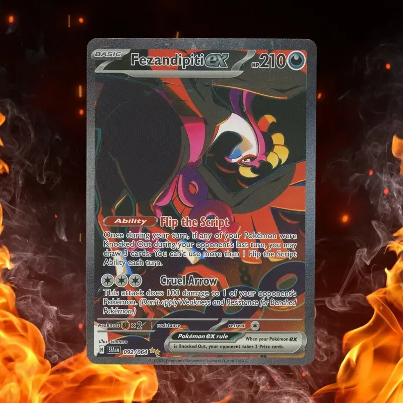 Pokemon Shrouded Fable FEZANDIPITI EX Special Illustration Rare 092/064 LP