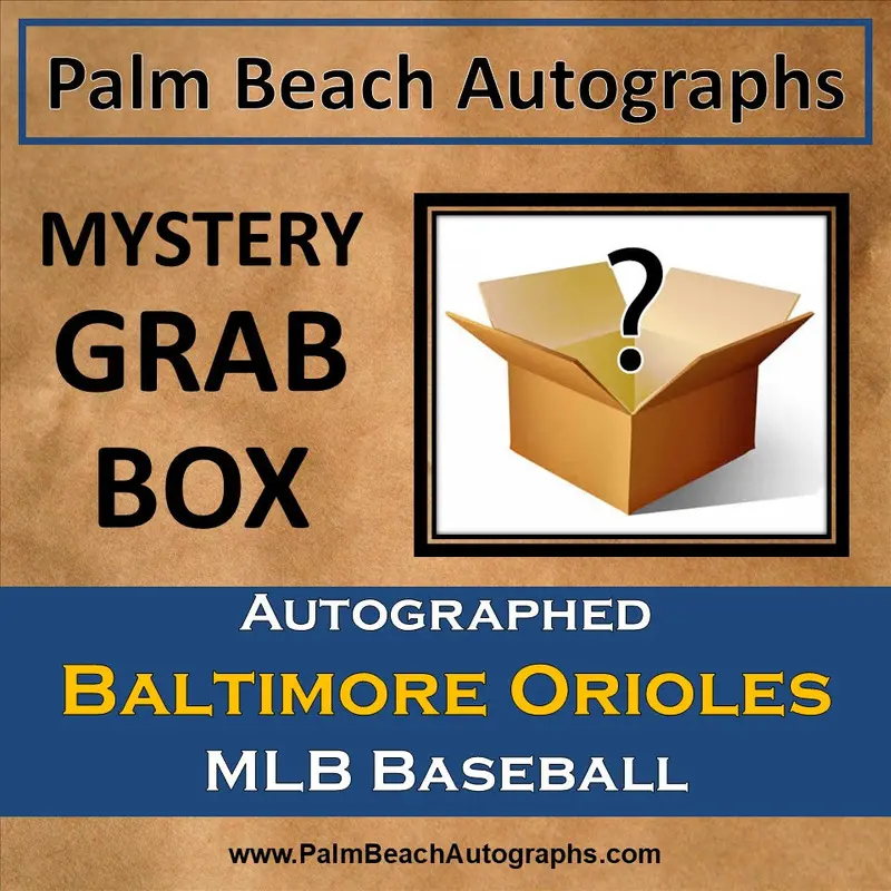 MYSTERY GRAB BOX - Autographed Baltimore Orioles Player MLB Baseball in Cube