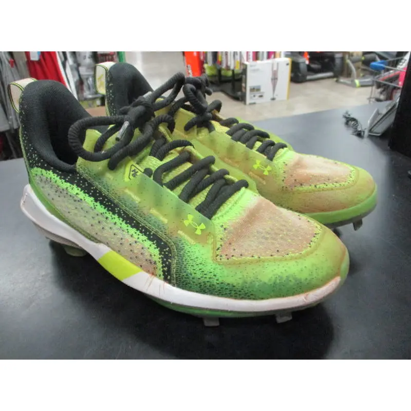 Used Under Armour Green Bryce Harper Metal Baseball Cleats Size 7