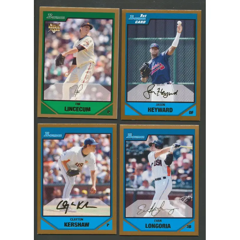 2007 Bowman Baseball Draft Picks Futures Complete GOLD Sets