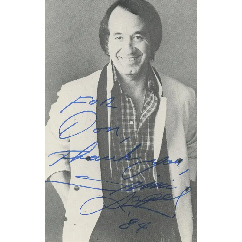 Trini Lopez Musician "For Don, Thank You" Signed 4x6 Postcard JSA #AX48160