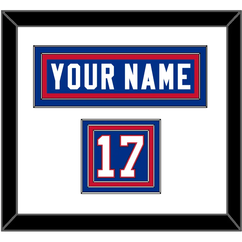 Buffalo Nameplate & Number (Shoulder) - Home Blue - Triple Mat 1