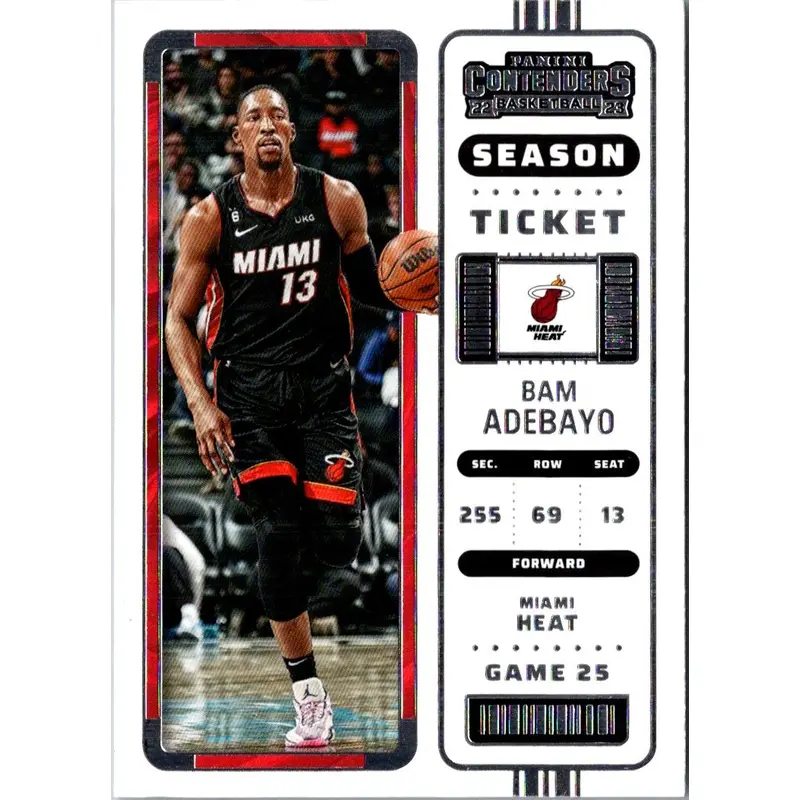 2022 Panini Contenders Game Ticket Red Bam Adebayo #63