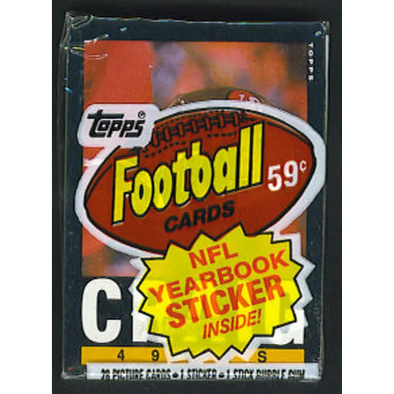 1985 Topps Football Unopened Cello Pack