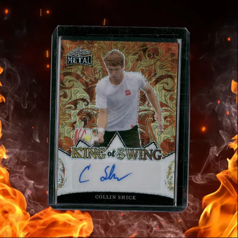 2024 Leaf Metal Pickleball Collin Shick King of Swing Fire Auto 1/3 #KS-CS1