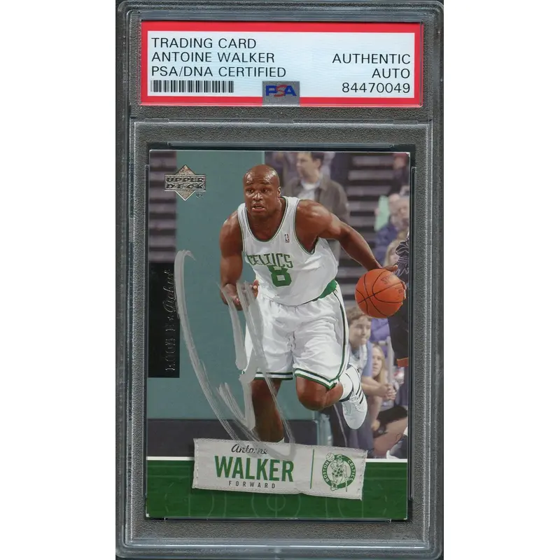 2005-06 Upper Deck #4 Antoine Walker Signed Card AUTO PSA Slabbed Boston Celtics