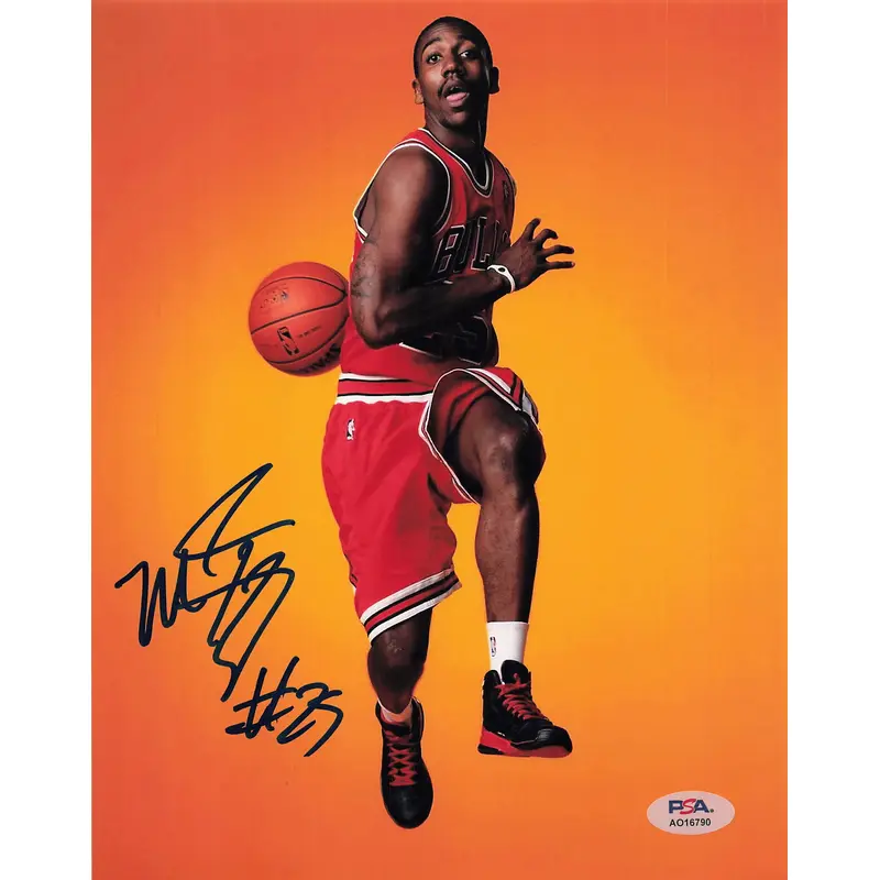 MARQUIS TEAGUE signed 8x10 photo PSA/DNA Chicago Bulls Autographed