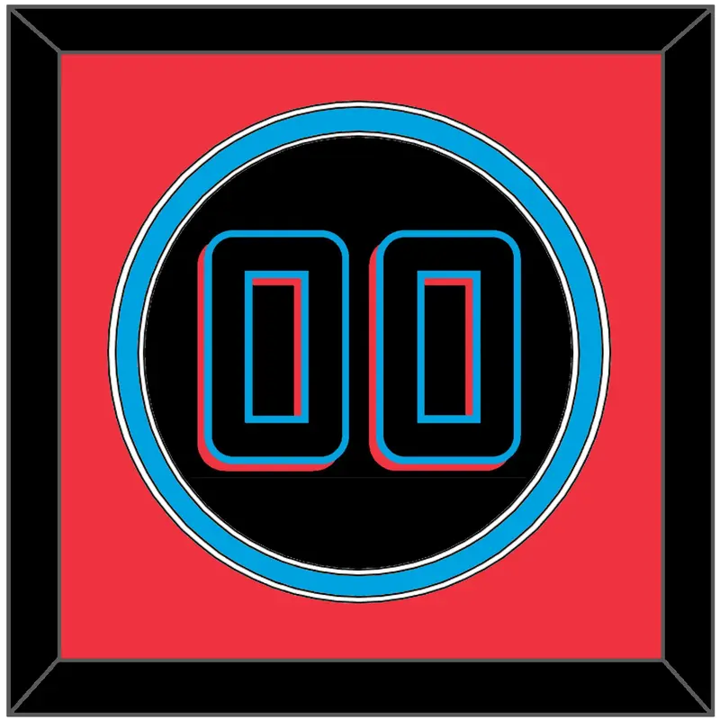 Miami Number - Alternate Black (2019-2023) - Double Mat 4