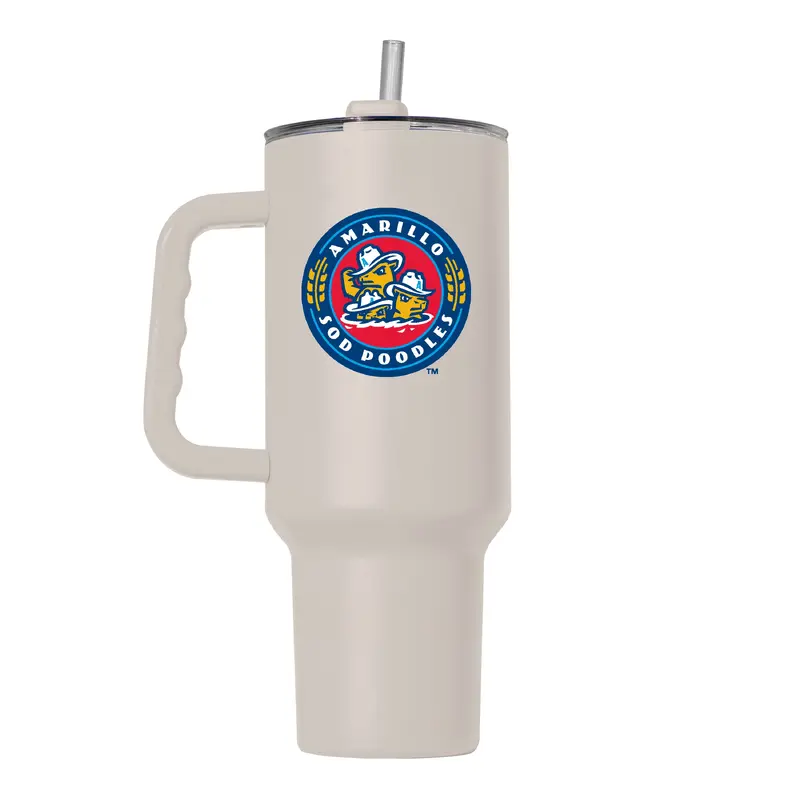 Amarillo Sod Poodles Sand 40oz Flipside Powder Coat Tumbler
