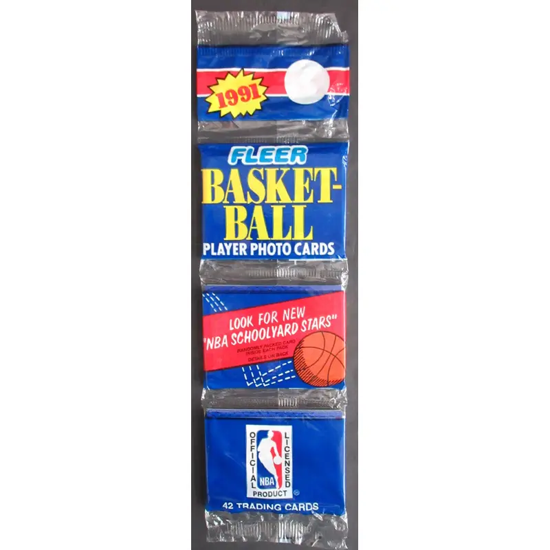 1991/92 Fleer Basketball Unopened Series 1 Rack Pack