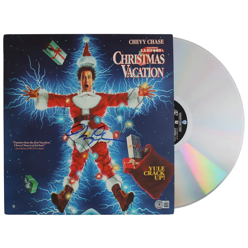 Chevy Chase Signed Christmas Vacation Laserdisc Cover W/Disk BAS Wit #WR44158